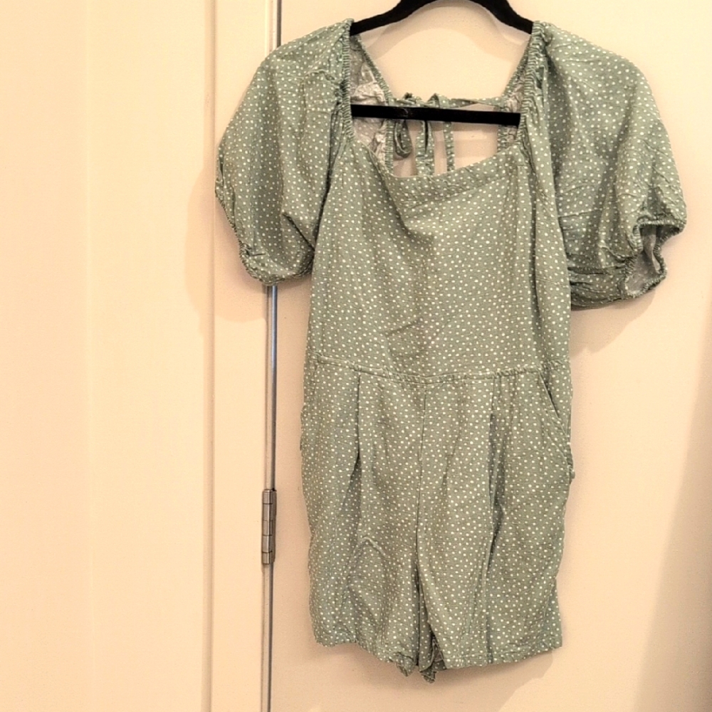LOFT Beach Mint Green Polka Dot Outfit